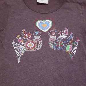 Scrapbook tee with birds